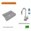 Ver imagem 3 de Kit Cuba XRT55 com Torneira Luxo 1195 Metal 1/4 Volta Compace