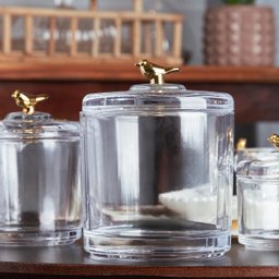 Pote em Cristal Ecológico Golden Bird 14cm - 4
