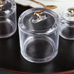 Pote em Cristal Ecológico Golden Bird 14cm - 5