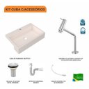 Ver imagem 3 de Kit Cuba XRT55 com Torneira Pratika 1060 e Válvula 1" com Sifão PVC e Flexível Compace