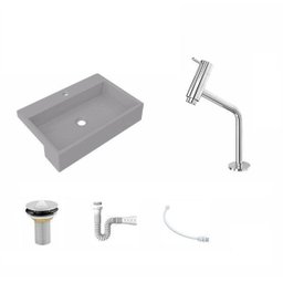 Kit Cuba XRT55 com Torneira Pratika 1060 e Válvula 1" com Sifão PVC e Flexível Compace - 2