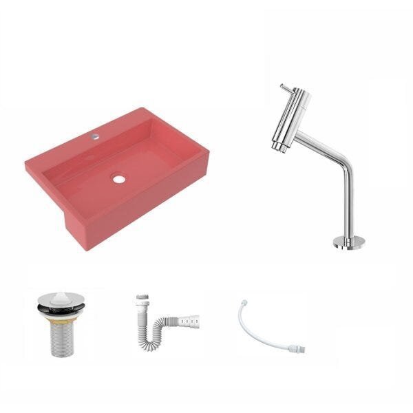 Kit Cuba XRT55 com Torneira Pratika 1060 e Válvula 1" com Sifão PVC e Flexível Compace - 2