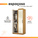 Ver imagem 6 de Modulo de Guarda Roupas Canto para Quarto Madrid Maxel