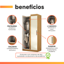 Ver imagem 4 de Modulo de Guarda Roupas Canto para Quarto Madrid Maxel
