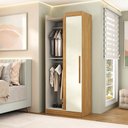 Ver imagem 2 de Modulo de Guarda Roupas Canto para Quarto Madrid Maxel