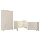 Ver imagem 2 de Quarto de Bebê Zaki e Berço Americano Evolution 4 em 1 Areia Acetinado - Reller