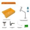Ver imagem 3 de Kit Cuba XRT55 com Torneira Pratika 1060 e Válvula 1" com Sifão Cromado e Flexível Compace