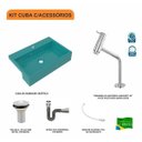 Ver imagem 3 de Kit Cuba XRT55 com Torneira Pratika 1060 e Válvula 1" com Sifão Cromado e Flexível Compace