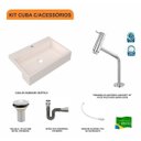 Ver imagem 3 de Kit Cuba XRT55 com Torneira Pratika 1060 e Válvula 1" com Sifão Cromado e Flexível Compace