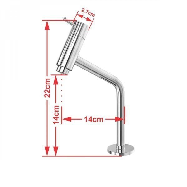 Kit Cuba XRT55 com Torneira Pratika 1060 e Válvula 1" com Sifão Cromado e Flexível Compace - 9