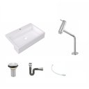 Ver imagem 2 de Kit Cuba Xrt55 Torneira Pratika 1060 Meta Válvula 1 Polegada Sifão Flexível Cromado Compace