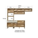 Ver imagem 4 de Cozinha Modulada 4 Peças 215,11x267,8cm Florença Bege/Marromle/Sabbia