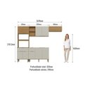 Ver imagem 3 de Cozinha Modulada 4 Peças 215,11x267,8cm Florença Bege/Marromle/Sabbia