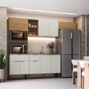 Ver imagem 1 de Cozinha Modulada 4 Peças 215,11x267,8cm Florença Bege/Marromle/Sabbia