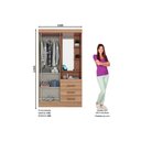 Ver imagem 3 de Guarda Roupa 2 Portas e 3 Gavetas C- 1 Espelho Briz B64 Branco - Henn