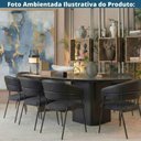 Ver imagem 4 de Kit 4 Cadeiras Biella Estrutura em Aço Estofado em Poliuretano Preto Fratini