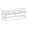 Rack Giga Wood 1.60 Off White com Nature - 3