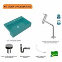 Ver imagem 3 de Kit Cuba Xrt55 Torneira Pratika 1060 Metal e Válvula Click 1 Polegada B Sifão Flexível Cromado Compa