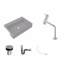 Ver imagem 2 de Kit Cuba Xrt55 Torneira Pratika 1060 Metal e Válvula Click 1 Polegada B Sifão Flexível Cromado Compa