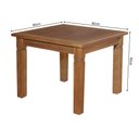 Ver imagem 4 de Mesa de Jantar Quadrada Madeira Maciça Rústica 80cm Estela Pés Diamante - Castanho