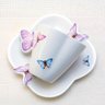 Jogo 12 Xicaras de Chá Porcelana com Pires Borboletas 200ml Wolff - 2