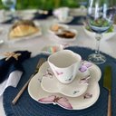 Ver imagem 3 de Jogo 12 Xicaras de Chá Porcelana com Pires Borboletas 200ml Wolff