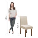 Ver imagem 2 de Conjunto com 2 Cadeiras Estofada Sala de Jantar Trieste Siena Cedro / Areia Dobuê Cedro