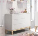 Ver imagem 2 de Cômoda Sapateira Classic New Branco Fosco com Natural - Reller