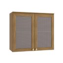 Ver imagem 1 de Módulo Cozinha Kappesberg Botanic Armário Botanic M633 C/ 2 Portas C/ Tela 80cm Nogueira -
