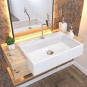 Ver imagem 1 de Kit Cuba Xrt55 Torneira Pratika 1060 Metal e Válvula Click 1 Polegada G Sifão Flexível Pvc Compace