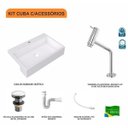 Ver imagem 3 de Kit Cuba Xrt55 Torneira Pratika 1060 Metal e Válvula Click 1 Polegada G Sifão Flexível Pvc Compace