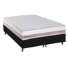 Cama Box Queen com Colchão Herval Tower Molas Maxspring 158x198x73cm Ms:courino Preto - 1
