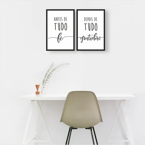 Kit De Quadros S/vd Fé C/ 2 Quadros 22x32cm Make Laser QDF