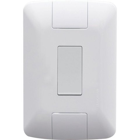 Conjunto 4x2 com 1 Interruptor Simples Tramontina Aria 6 a 250 V Branco Tramontina