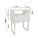 Ver imagem 4 de Mesa de Cabeceira Lateral Nicho com Gaveteiro Branco Laca