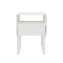Ver imagem 5 de Mesa de Cabeceira Lateral Nicho com Gaveteiro Branco Laca