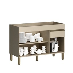 Balcão para Pia Line - Mdf/mdp 3 Portas 2 Gavetas com Divisor de Talheres - Kits Paraná - 2