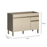 Balcão para Pia Line - Mdf/mdp 3 Portas 2 Gavetas com Divisor de Talheres - Kits Paraná - 3