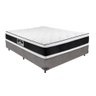 Cama Box Cinza e Colchão Black & White Air Double Face Espuma D33 Casal Castor - 1