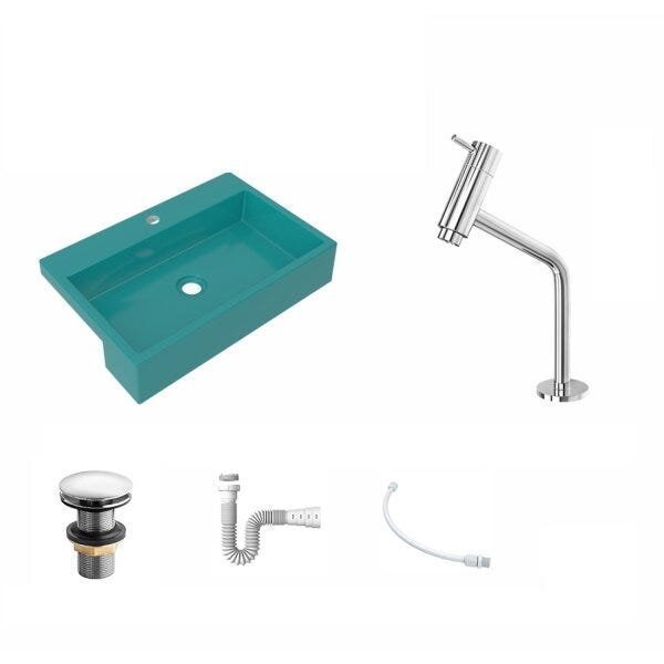 Kit Cuba XRT55 com Torneira Pratika 1060 e Válvula Click 1 1/2 com Sifão PVC e Flexível Compace - 2