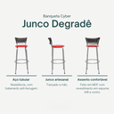 Ver imagem 3 de Banqueta Alta Vime Junco Degradê Sacada Àrea Gourmet Balcão Ilha Bancada bar piscina Cozinha