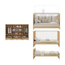 Ver imagem 5 de Berço 3 em 1 para Colchão 130x60cm com Cômoda 2 Portas 4 Gavetas Serena Multimóveis Mp4749