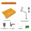 Ver imagem 3 de Kit Cuba Xrt55 com Torneira Pratika 1060 e Válvula Click 1 1/2 com Sifão Cromado e Flexível Compace