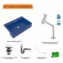 Ver imagem 3 de Kit Cuba Xrt55 com Torneira Pratika 1060 e Válvula Click 1 1/2 com Sifão Cromado e Flexível Compace