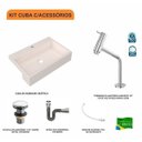 Ver imagem 3 de Kit Cuba Xrt55 com Torneira Pratika 1060 e Válvula Click 1 1/2 com Sifão Cromado e Flexível Compace