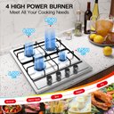 Ver imagem 3 de Vbgk Cooktop a Gás 4 Bocas Ng/lpg com Proteção Termopar (prata)