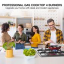 Ver imagem 2 de Vbgk Cooktop a Gás 4 Bocas Ng/lpg com Proteção Termopar (prata)