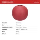 Ver imagem 7 de Vaso Decorativo de Cerâmica Terracota 13x16x16cm Enfeite Sala Mesa Estante