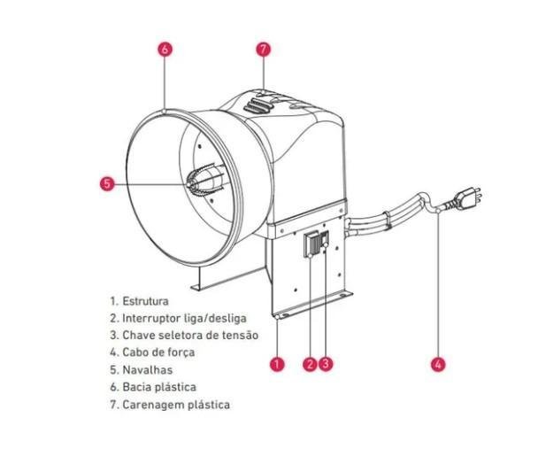 Ralador de Coco Braesi Brc-050 1/4 Cv Bivolt 13 Kg/h - 4