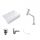 Ver imagem 2 de Kit Cuba Xrt55 com Torneira Pratika 1060 e Válvula Click 1 1/2 com Sifão Cromado e Flexível Compace